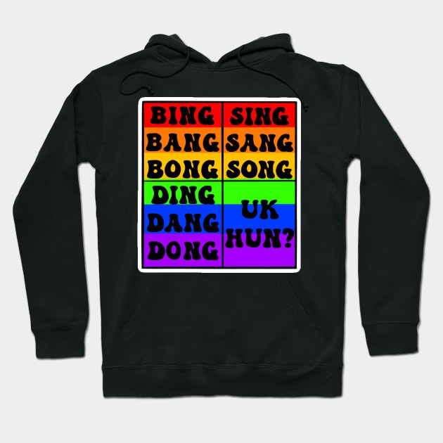 UK Hun? Black lettering Hoodie by dylego